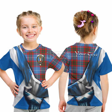 Skirving Tartan Kid T-Shirt with Family Crest Scotland Patriotic Style - Tartan Vibes Clothing