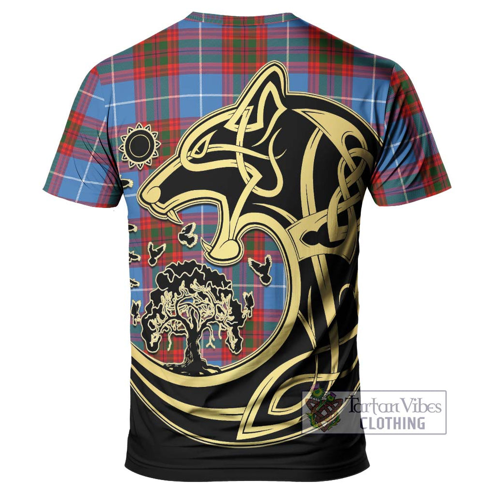 Skirving Tartan T-Shirt with Family Crest Celtic Wolf Style - Tartan Vibes Clothing