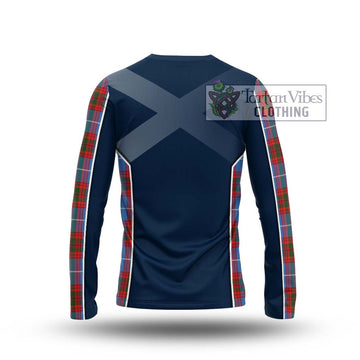 Skirving Tartan Long Sleeve T-Shirt with Family Crest and Lion Rampant Vibes Sport Style - Tartan Vibes Clothing