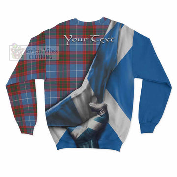 Skirving Tartan Sweatshirt with Family Crest Scotland Patriotic Style - Tartan Vibes Clothing