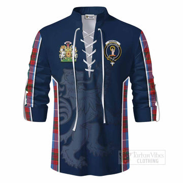 Skirving Tartan Ghillie Kilt Shirt with Family Crest and Lion Rampant Vibes Sport Style - Tartan Vibes Clothing