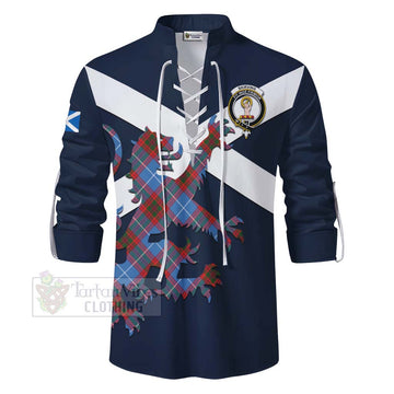 Skirving Tartan Lion Rampant Ghillie Kilt Shirt Proudly Display Your Heritage with Alba Gu Brath and Clan Name - Tartan Vibes Clothing