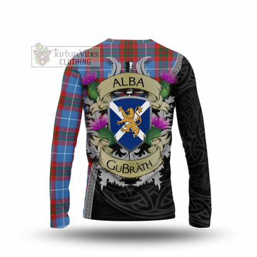 Skirving Tartan Family Crest Long Sleeve T-Shirt Lion Rampant Royal Thistle Shield Celtic Inspired - Tartan Vibes Clothing