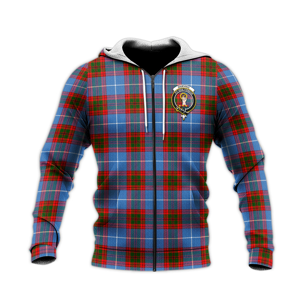 Skirving Tartan Knitted Hoodie with Family Crest Unisex Knitted Zip Hoodie - Tartan Vibes Clothing