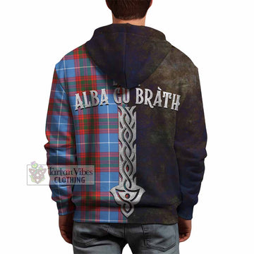 Skirving Tartan Family Crest Hoodie Alba Gu Brath Be Brave Lion Ancient Style