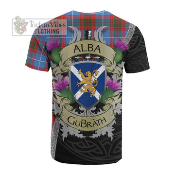 Skirving Tartan Family Crest Cotton T-shirt Lion Rampant Royal Thistle Shield Celtic Inspired - Tartan Vibes Clothing