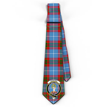 Skirving Tartan Classic Necktie with Family Crest