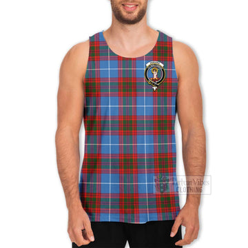 Skirving Tartan Men's Tank Top with Family Crest Celtic Skull Style - Tartan Vibes Clothing