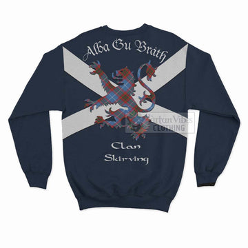 Skirving Tartan Lion Rampant Sweatshirt Proudly Display Your Heritage with Alba Gu Brath and Clan Name - Tartan Vibes Clothing