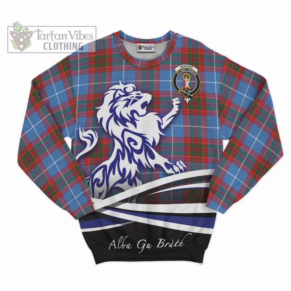 Skirving Tartan Sweatshirt with Alba Gu Brath Regal Lion Emblem - Tartan Vibes Clothing