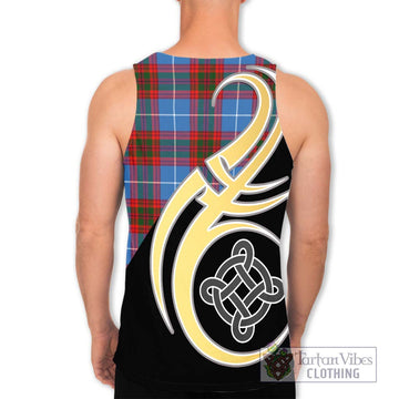 Skirving Tartan Men's Tank Top with Family Crest and Celtic Symbol Style - Tartan Vibes Clothing