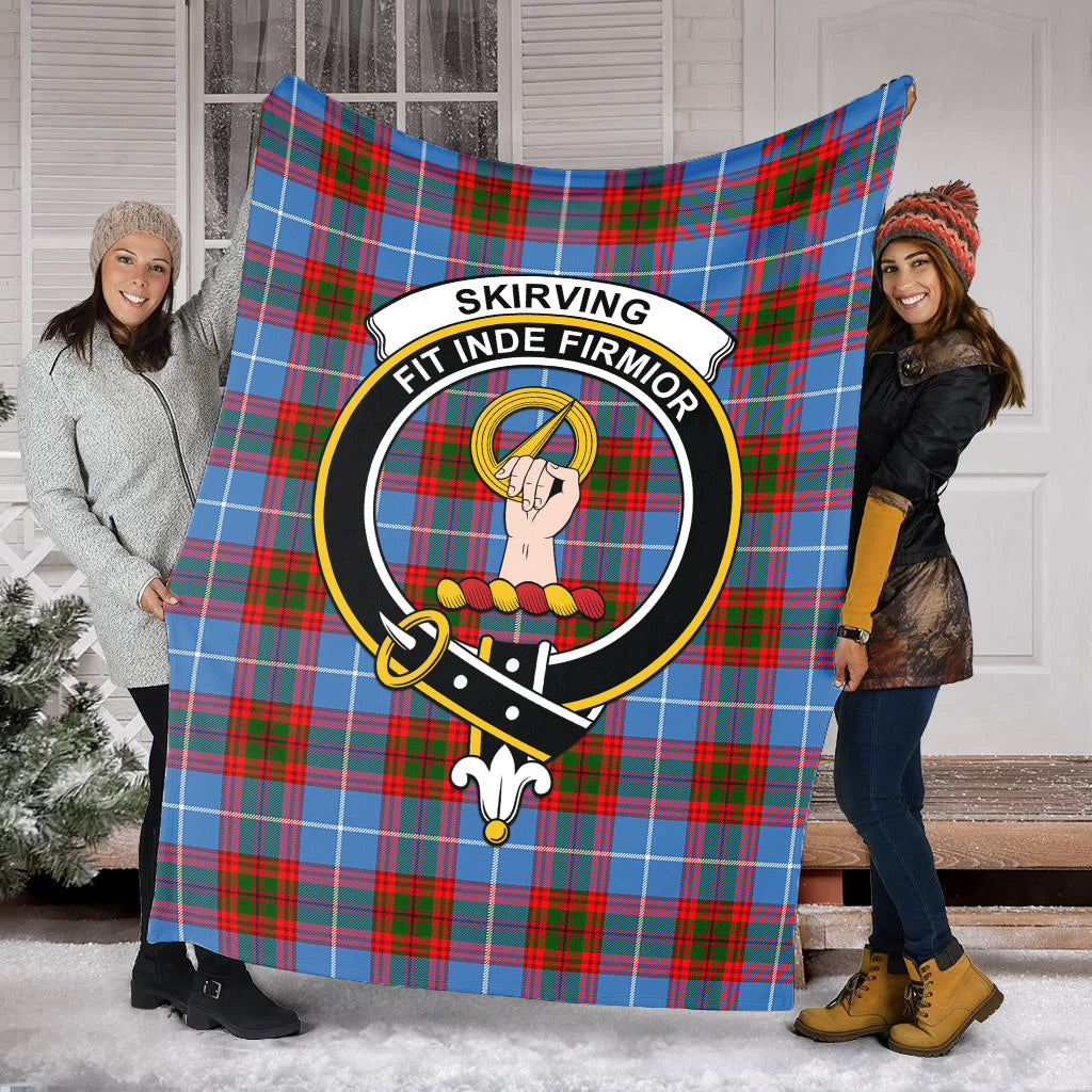 Skirving Tartan Blanket with Family Crest - Tartan Vibes Clothing