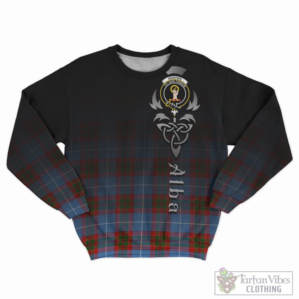 Skirving Tartan Sweatshirt Featuring Alba Gu Brath Family Crest Celtic Inspired - Tartan Vibes Clothing