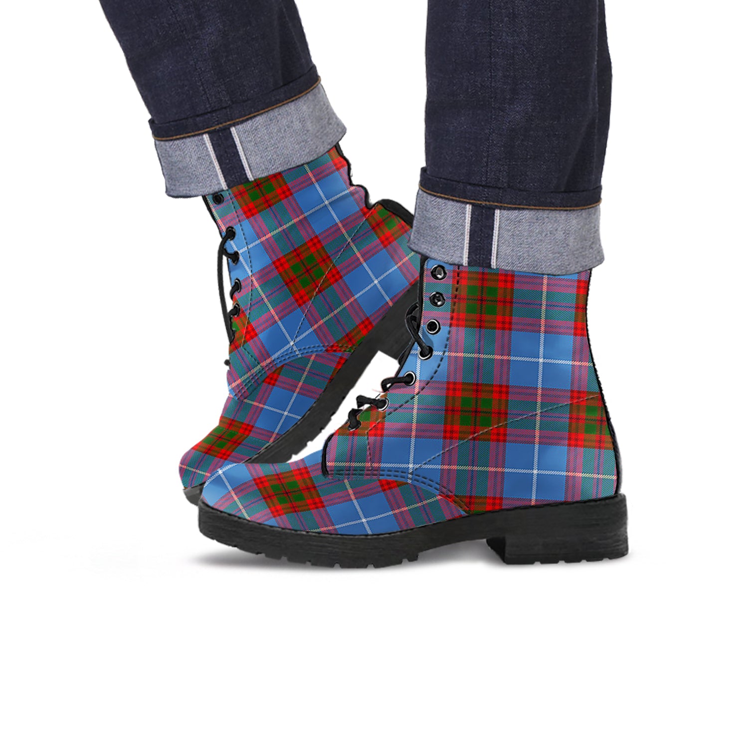 Skirving Tartan Leather Boots - Tartan Vibes Clothing