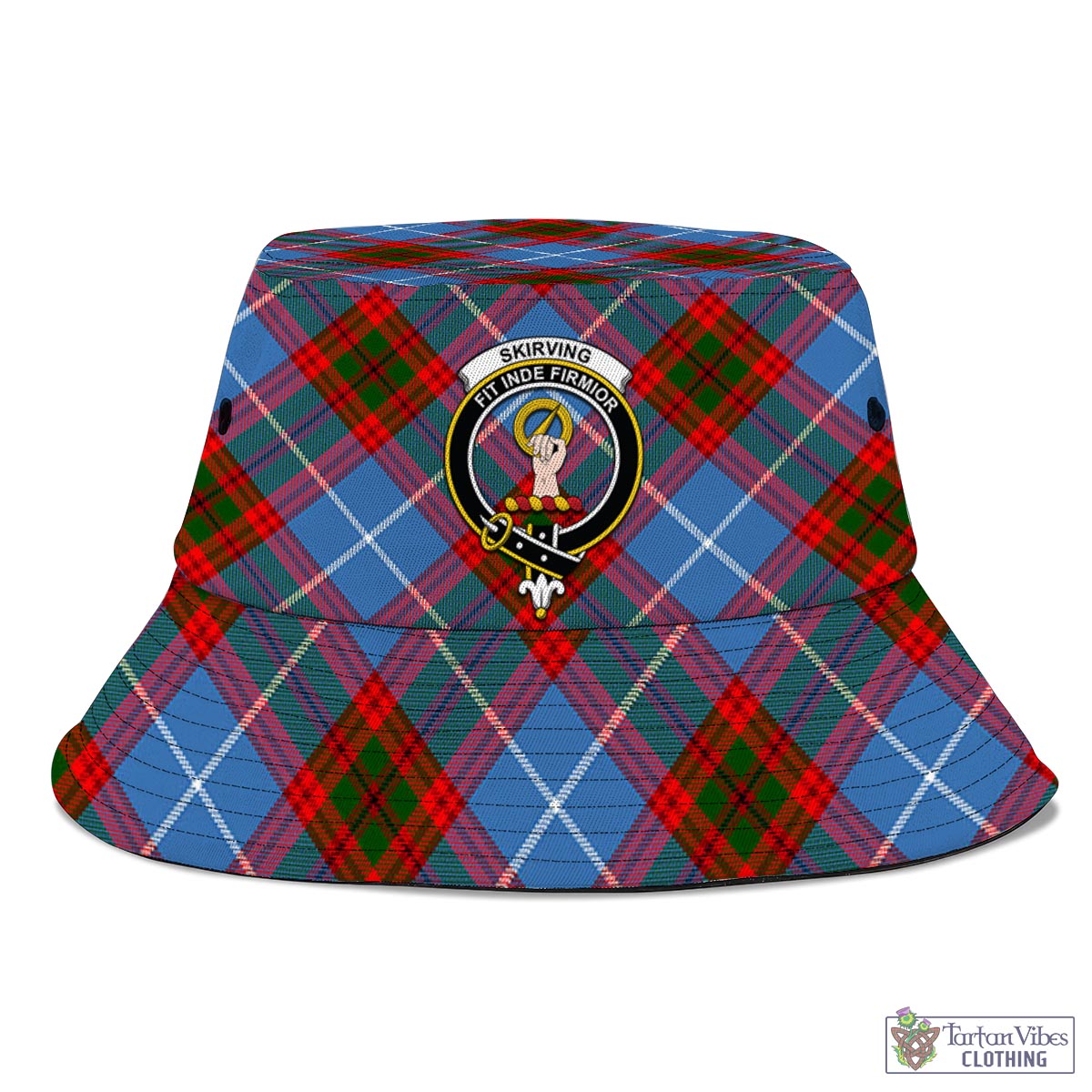 Skirving Tartan Bucket Hat with Family Crest - Tartan Vibes Clothing