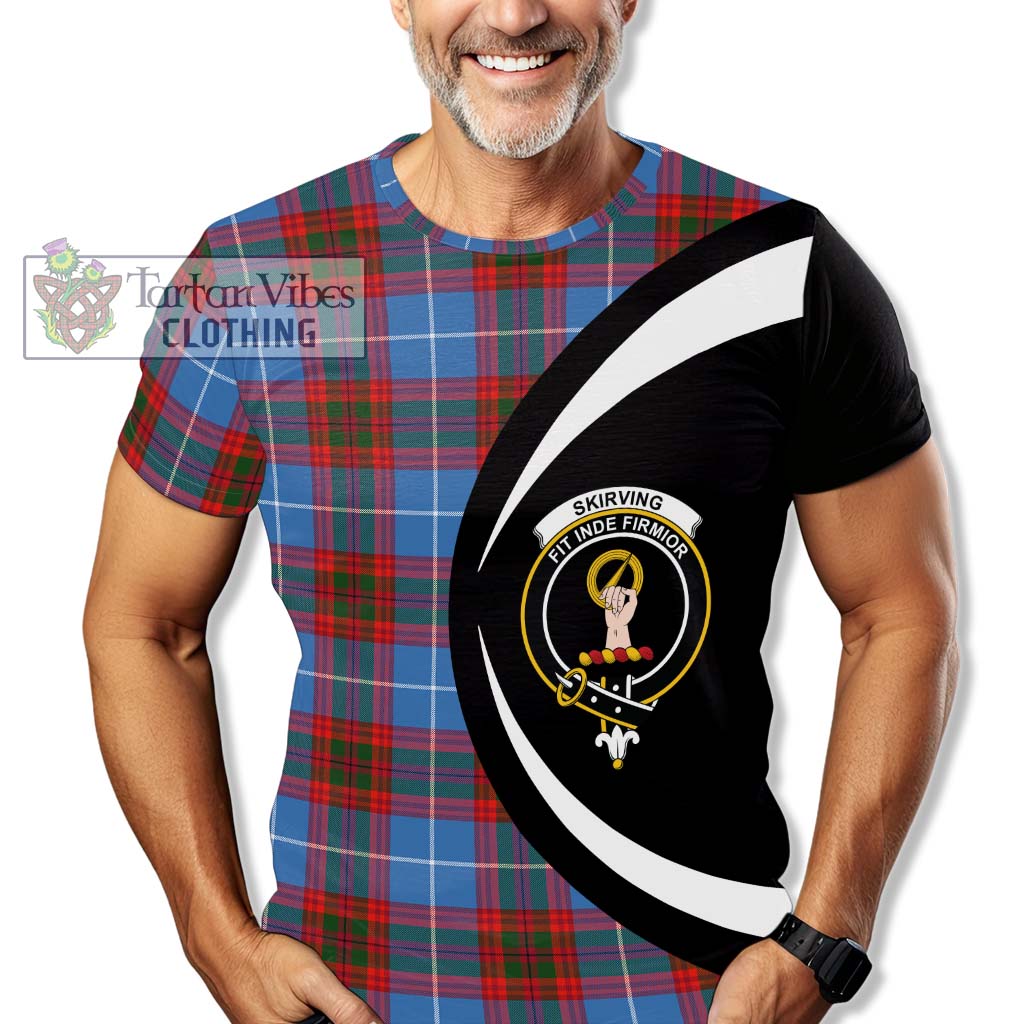 Skirving Tartan T-Shirt with Family Crest Circle Style - Tartan Vibes Clothing
