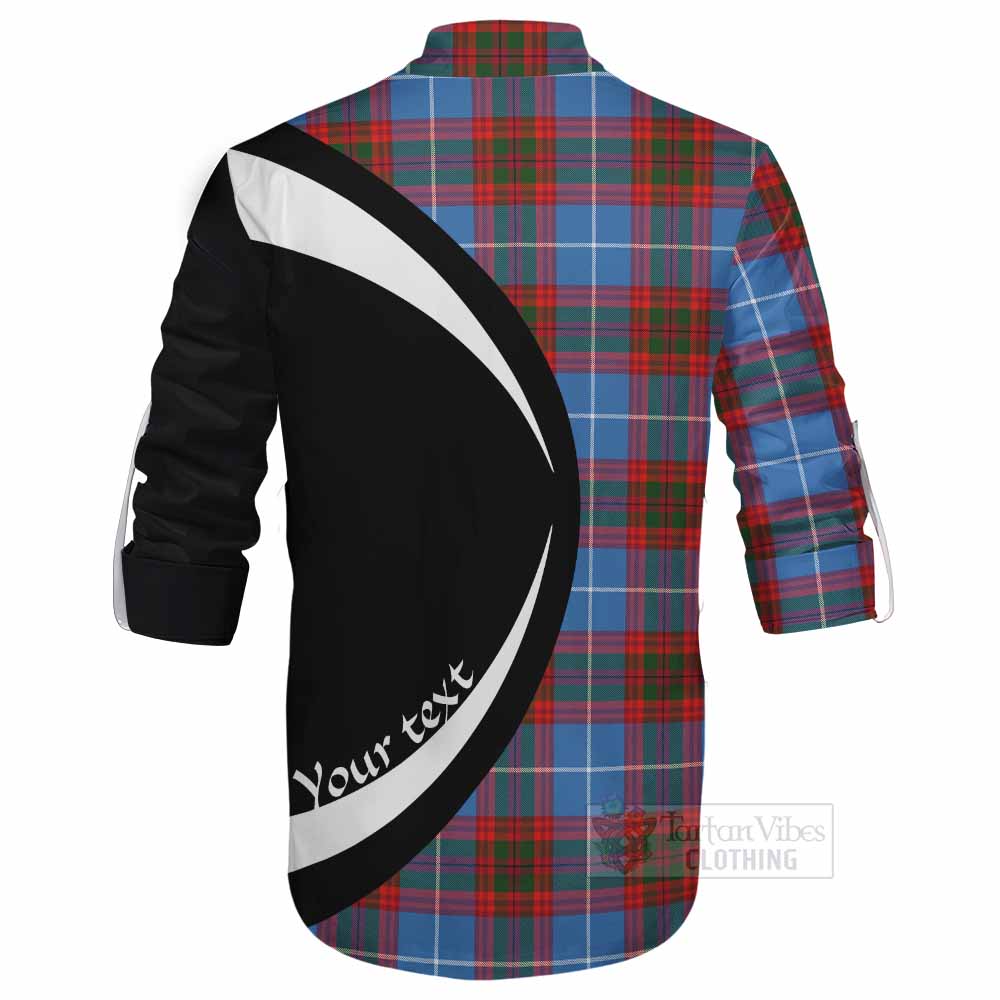 Skirving Tartan Ghillie Kilt Shirt with Family Crest Circle Style - Tartan Vibes Clothing
