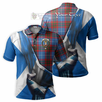 Skirving Tartan Polo Shirt with Family Crest Scotland Patriotic Style - Tartan Vibes Clothing