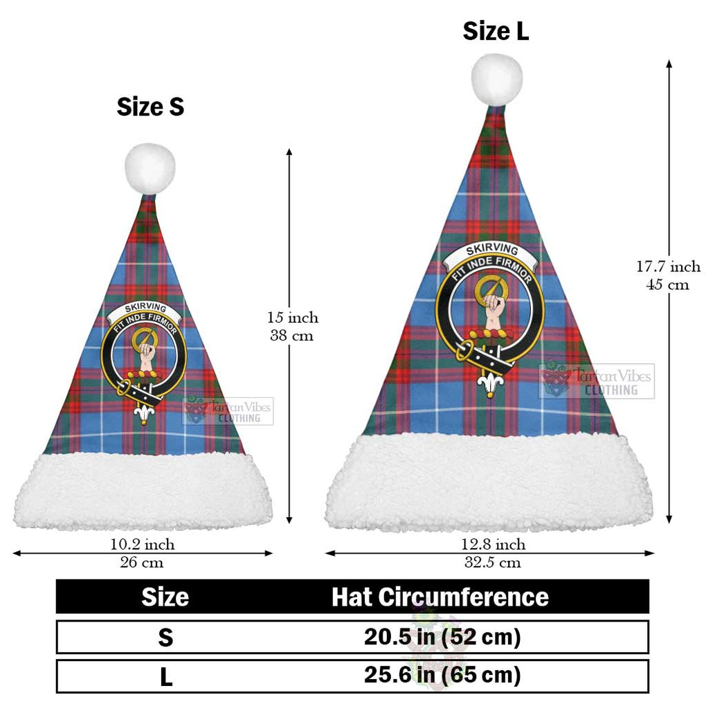 Skirving Tartan Christmas Santa Hats with Family Crest Christmas Hat L 25.6in (65cm) - Tartan Vibes Clothing