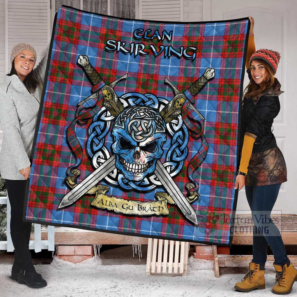 Skirving Tartan Quilt with Celtic Skull Alba Gu Brath Style - Tartan Vibes Clothing