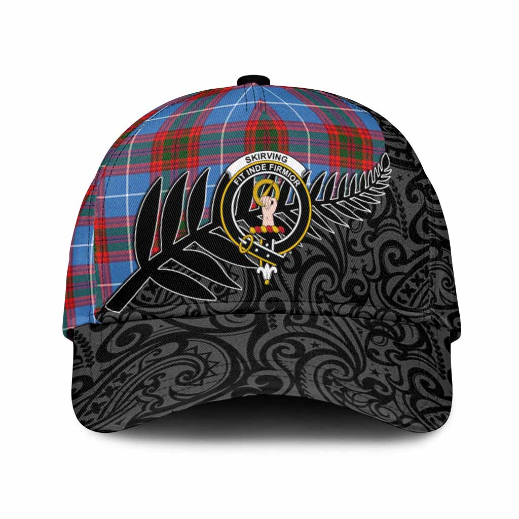 Skirving Crest Tartan Classic Cap with New Zealand Silver Fern Half Style