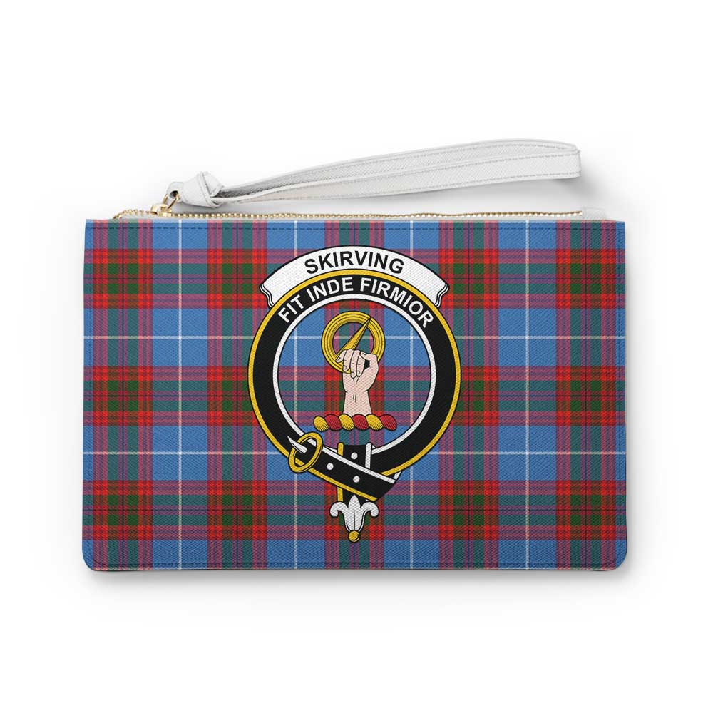 Tartan Vibes Clothing Skirving Family Crest Tartan Clutch Bag