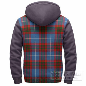 Skirving Tartan Accent Sherpa Hoodie with Family Crest