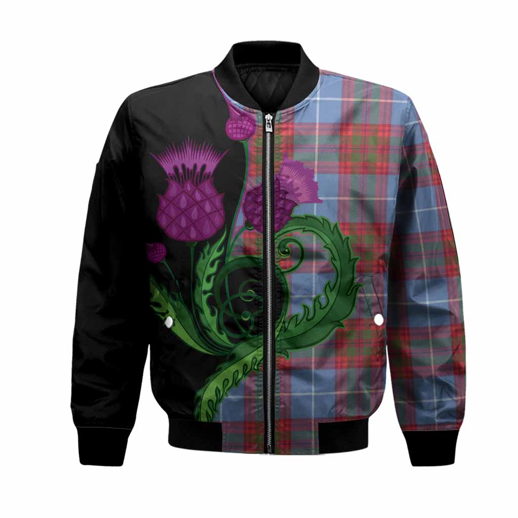 Skirving Tartan Bomber Jacket Traditional Scottish Thistle