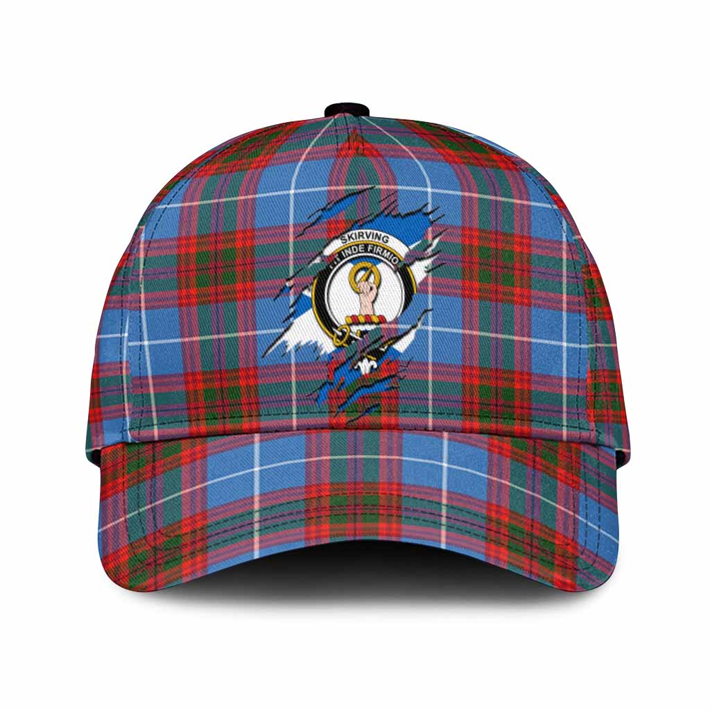 Skirving Tartan Classic Cap with Family Crest In Me Style