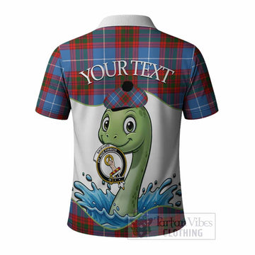Skirving Tartan Crest Cute Nessie Polo Shirt Scottish Loch Ness Monster