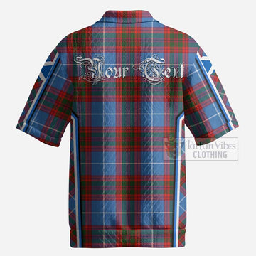 Skirving Tartan Crest Men’s Polo Sweater Top Scotland Coat of Arm Flag Style