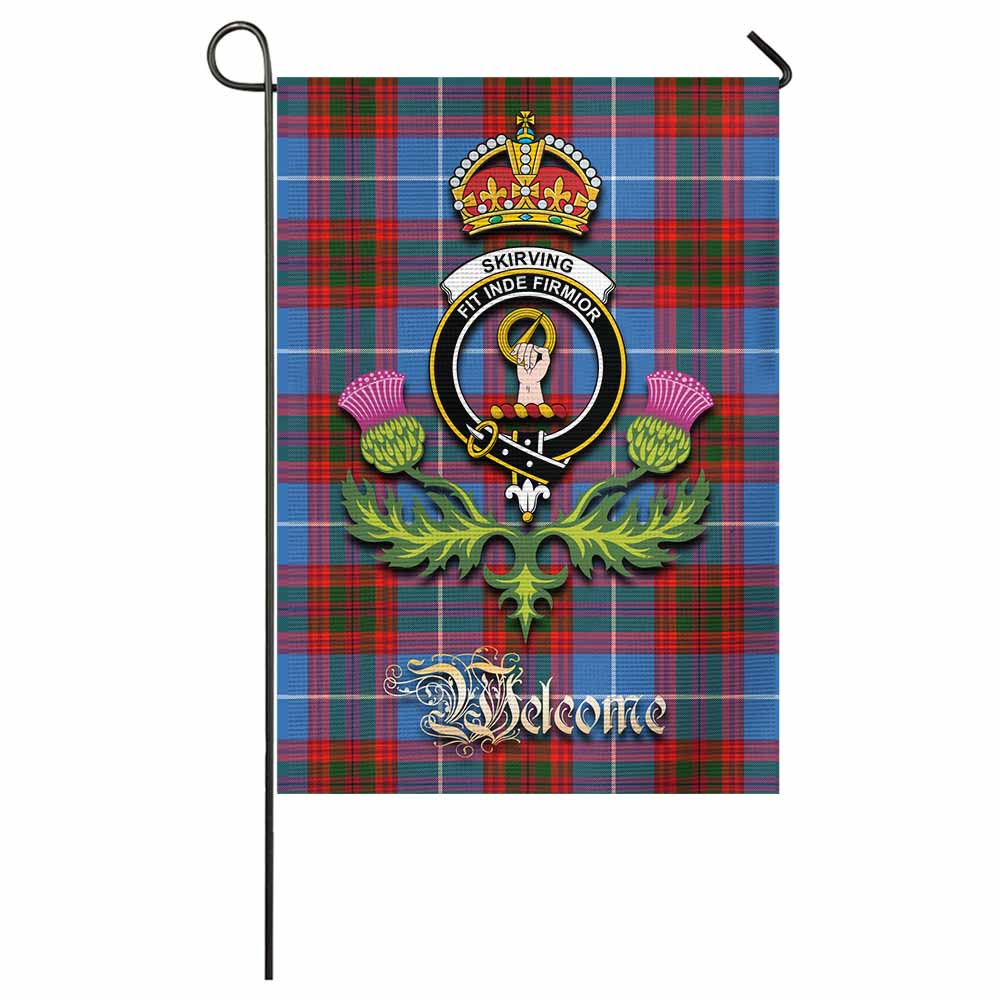 Skirving Tartan Family Crest Garden Flag Royal Thistle Welcome Style - Tartan Vibes Clothing