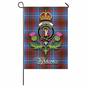 Skirving Tartan Family Crest Garden Flag Royal Thistle Welcome Style - Tartan Vibes Clothing