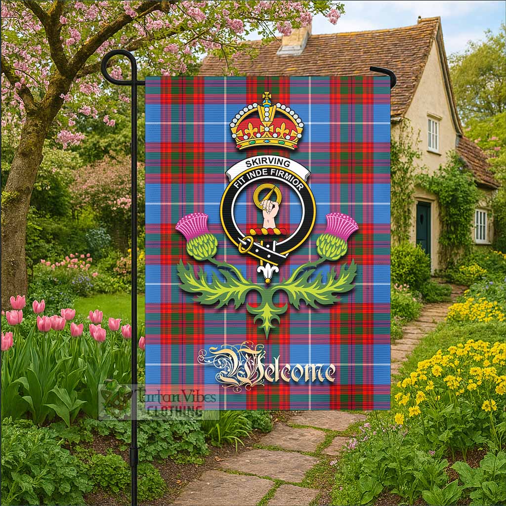 Skirving Tartan Family Crest Garden Flag Royal Thistle Welcome Style - Tartan Vibes Clothing