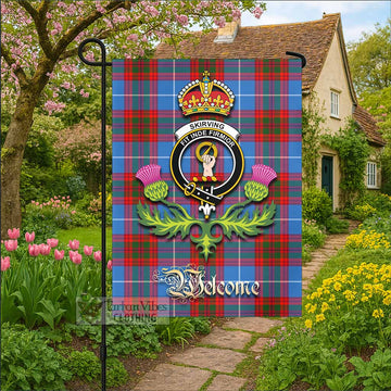 Skirving Tartan Family Crest Garden Flag Royal Thistle Welcome Style - Tartan Vibes Clothing