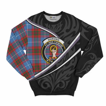 Skirving Tartan Family Crest Sweatshirt Celtic Scottish Thistle Floral - Tartan Vibes Clothing