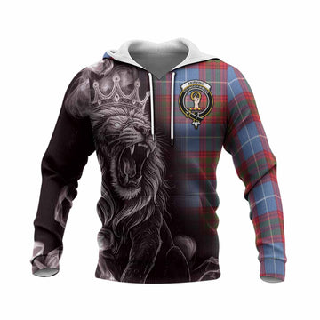 Skirving Tartan Knitted Hoodie Roaring Lion Heritage