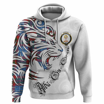 Skirving Tartan Lion Roar Hoodie Alba Gu Brath with Celtic Motifs