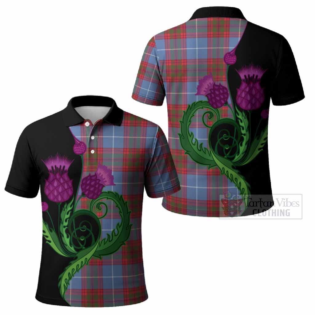 Skirving Tartan Polo Shirt Traditional Scottish Thistle
