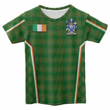 Slater Irish Clan Coat of Arm Tartan Kid T-shirt Flag Style