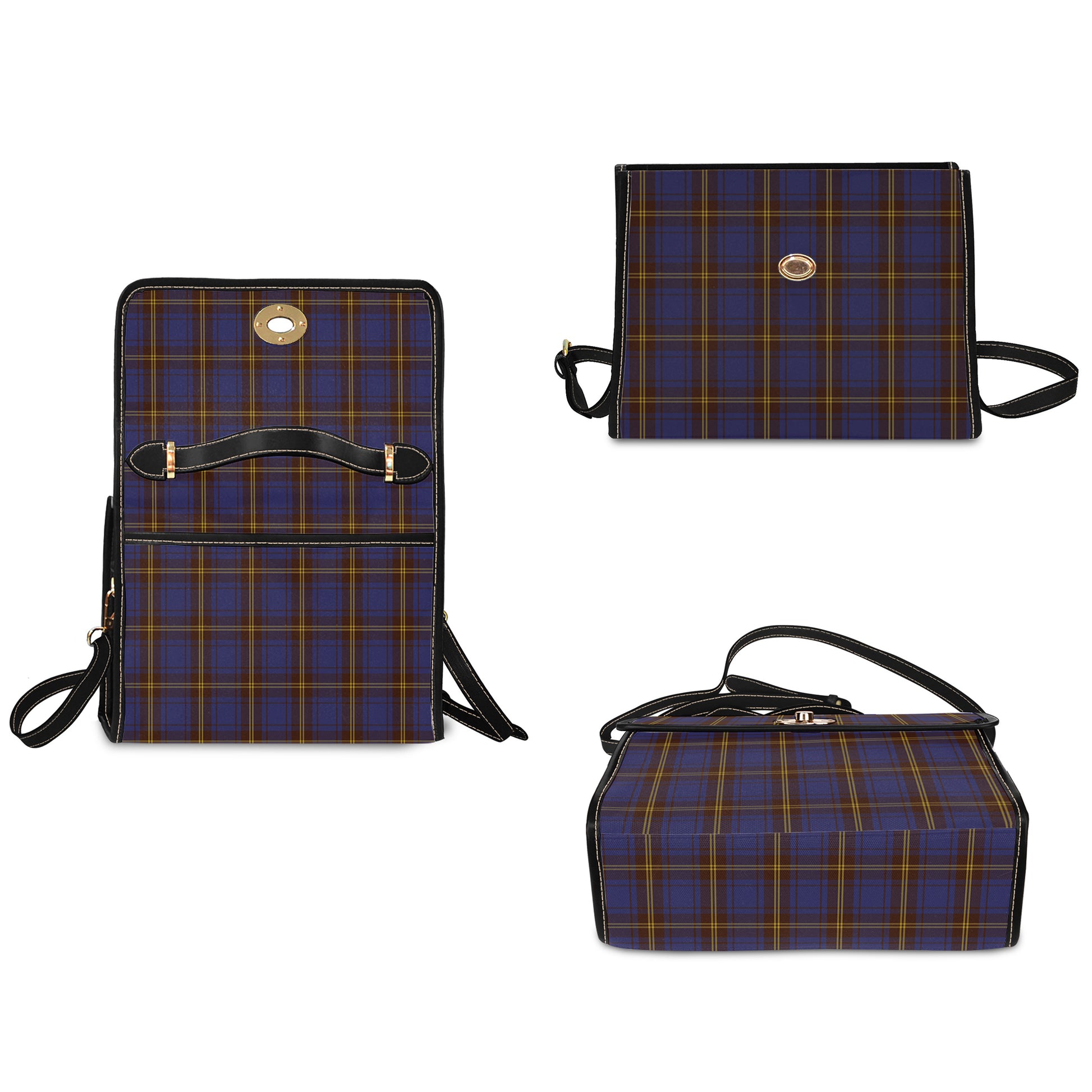 sligo-tartan-leather-strap-waterproof-canvas-bag