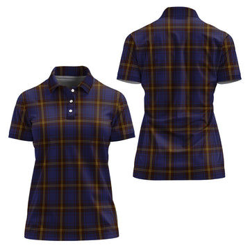 Sligo County Ireland Tartan Polo Shirt For Women