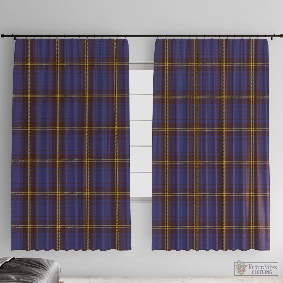 Sligo County Ireland Tartan Window Curtain