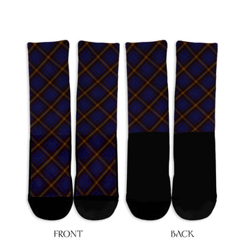 Sligo County Ireland Tartan Crew Socks Cross Style