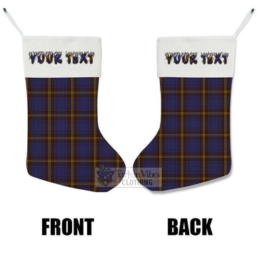 Sligo County Ireland Tartan Christmas Stocking with Personalized Text