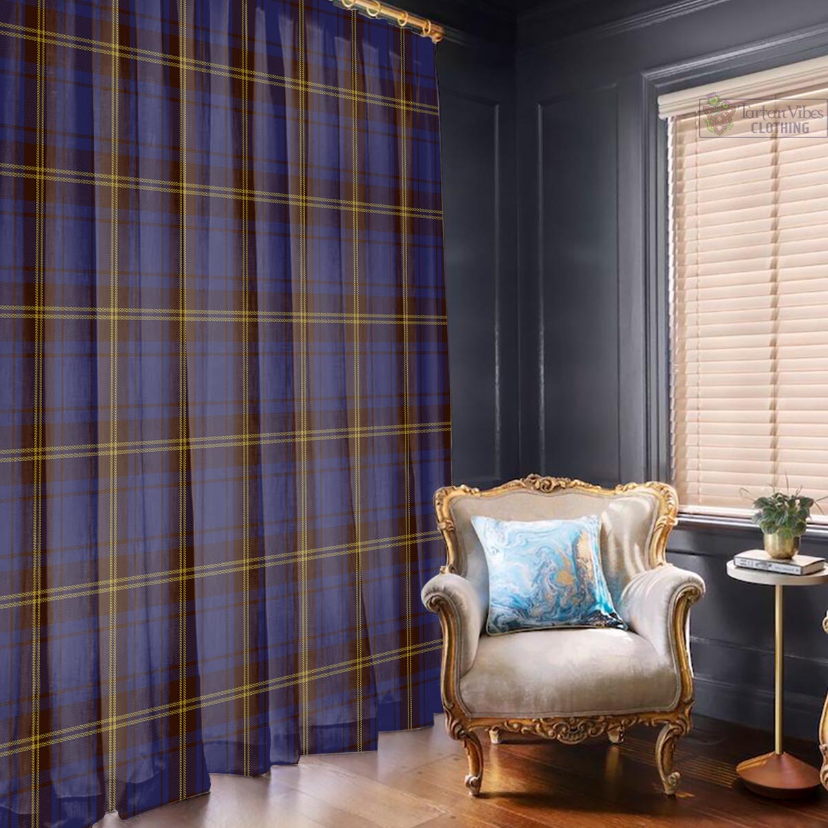 Sligo County Ireland Tartan Window Curtain