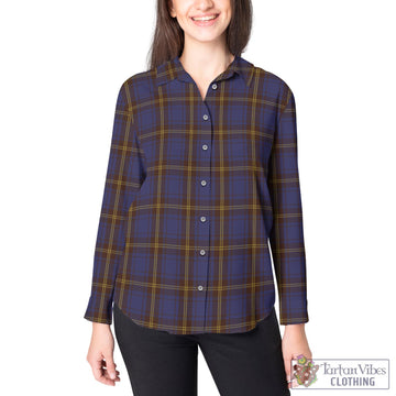 Sligo County Ireland Tartan Women's Casual Shirt - Tartan Vibes Clothing