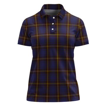 Sligo County Ireland Tartan Polo Shirt For Women