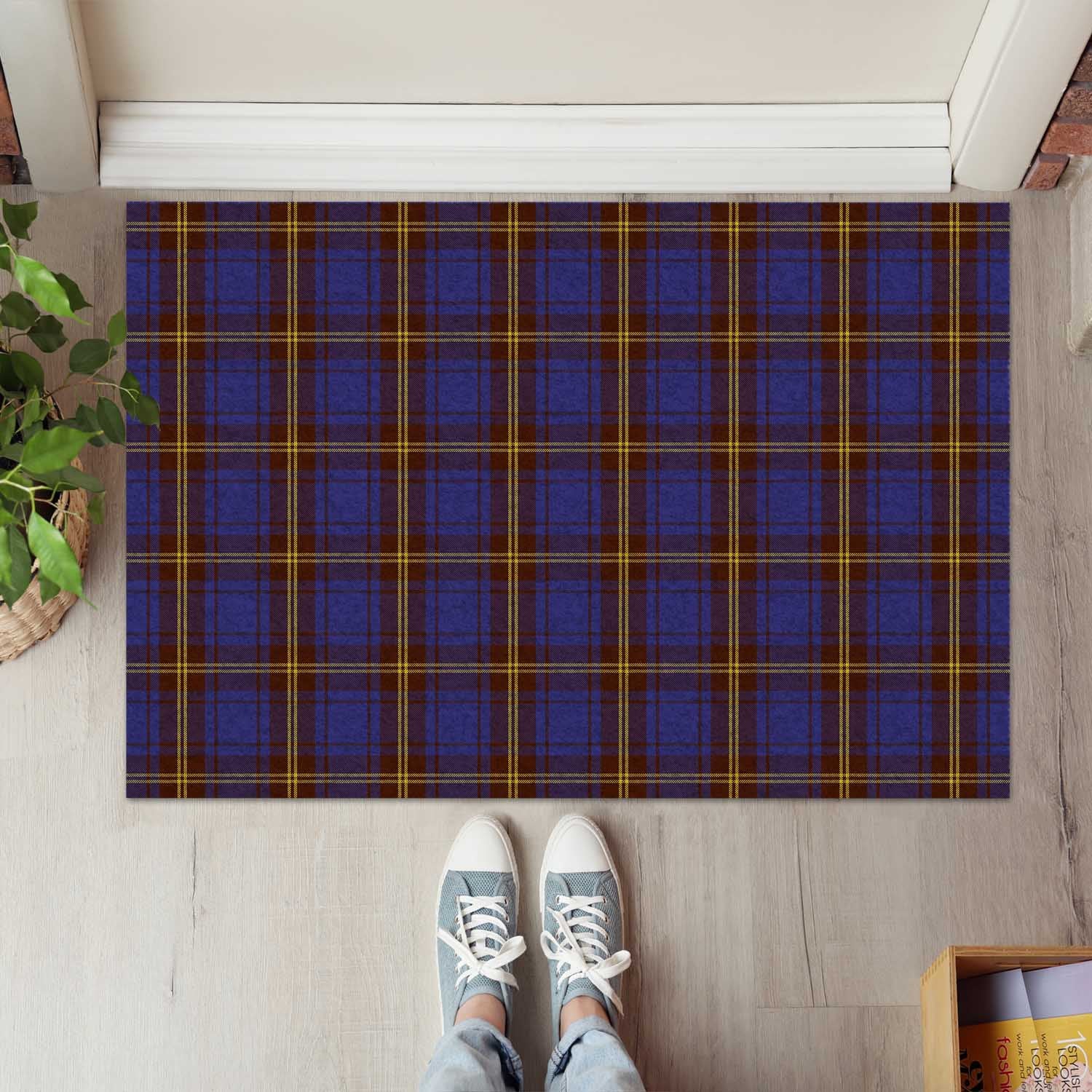 Sligo County Ireland Tartan Rubber Doormat - Tartan Vibes Clothing