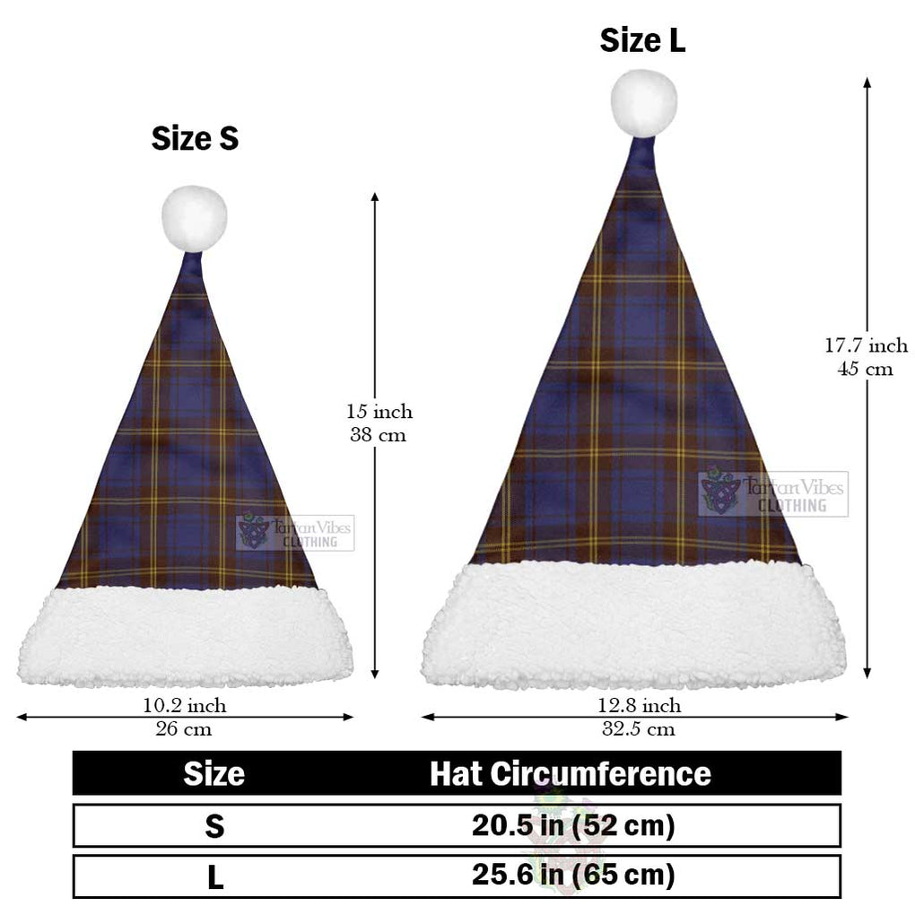 Sligo County Ireland Tartan Christmas Santa Hats Christmas Hat L 25.6in (65cm) - Tartan Vibes Clothing